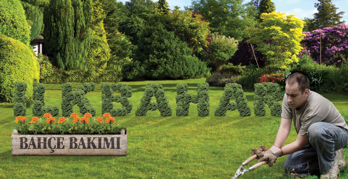 �lkbaharda bah�ede hayat ba�lar